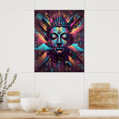 Graffiti inspired Modern Art | Meditating Buddha Poster (Küche)
