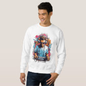 Graffiti-Inspiriert DJ Sweatshirt (Vorne ganz)