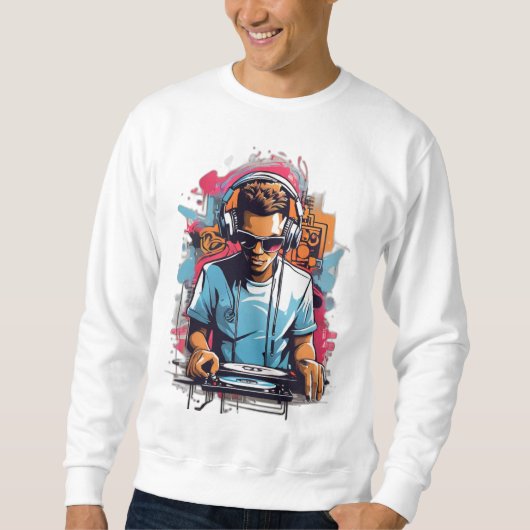 Graffiti-Inspiriert DJ Sweatshirt (Vorderseite)