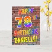 Graffiti Inspiriert Regenbogen-Look glücklich 78. Karte (Gelbe Blume)