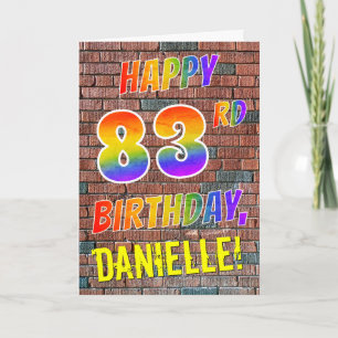 Graffiti inspirierter Regenbogen-Look FROHES 83. G Karte