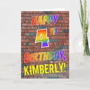Graffiti inspirierter Regenbogen-Look GLÜCKLICHER  Karte