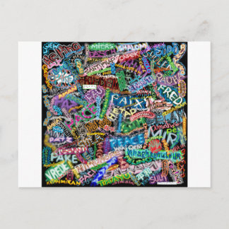Graffiti - Internationale Übersetzung Postkarte