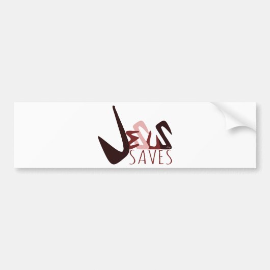GRAFFITI JESUS RETTE rot Autoaufkleber (Vorne)
