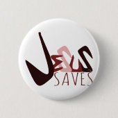 GRAFFITI JESUS RETTE rot Button (Vorderseite)