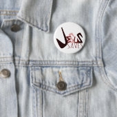 GRAFFITI JESUS RETTE rot Button (Beispiel)