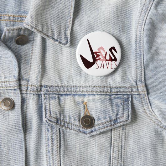 GRAFFITI JESUS RETTE rot Button (Beispiel)