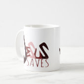 GRAFFITI JESUS RETTE rot Kaffeetasse (Vorderseite Links)