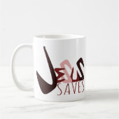 GRAFFITI JESUS RETTE rot Kaffeetasse (Links)