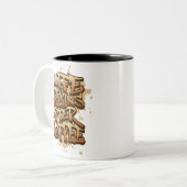 Graffiti-Kaffee-Zitat Zweifarbige Tasse (Vorderseite Links)