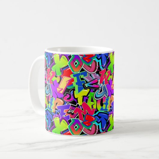 Graffiti Kaffeetasse (Vorderseite Links)