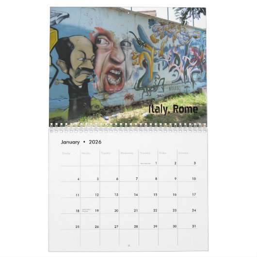 Graffiti-Kalender Kalender (Jan 2026)