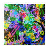 Graffiti-Karneval 1 Fliese (Vorderseite)