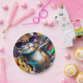 Graffiti-Katze: Spray-Lackpapier Pappteller (Party)