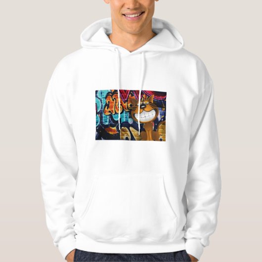 Graffiti-Katzenbild, Kapuzenpullover ! Hoodie (Vorderseite)