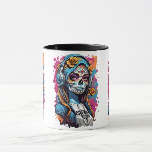 Graffiti-Keramik Tasse (Zentrum)