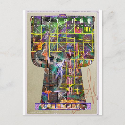 Graffiti Kimono Postkarte (Vorderseite)