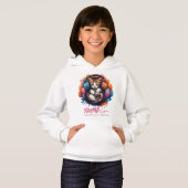 Graffiti Kitten Vibe Apparel - Benutzerdefinierter Hoodie (Vorne ganz)