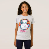 Graffiti Kitty Vibe Apparel - White T-Shirt (Vorne ganz)