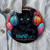 Graffiti Kitty Vibe Button - Schwarz (Beispiel)