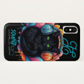 Graffiti Kitty Vibe Case - Black (Rückseite (Horizontal))