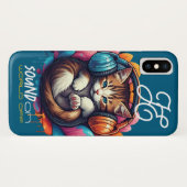 Graffiti Kitty Vibe Case - Brown Tabby (Rückseite (Horizontal))