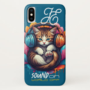 Graffiti Kitty Vibe Case - Brown Tabby