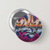 Graffiti Knopf Button (Vorne & Hinten)