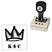 Graffiti-Krone mit Initialen Gummistempel (Stempel)