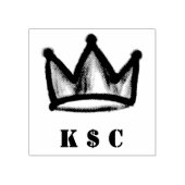 Graffiti-Krone mit Initialen Gummistempel (Prägung)