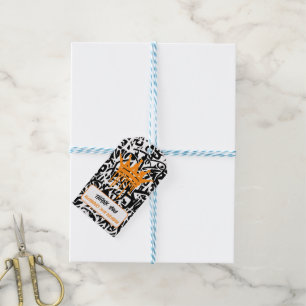 Graffiti Krone Schwarz Orange Danke Geburtstag Geschenkanhänger