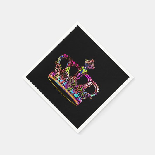 Graffiti-Krone Serviette (Ecke)