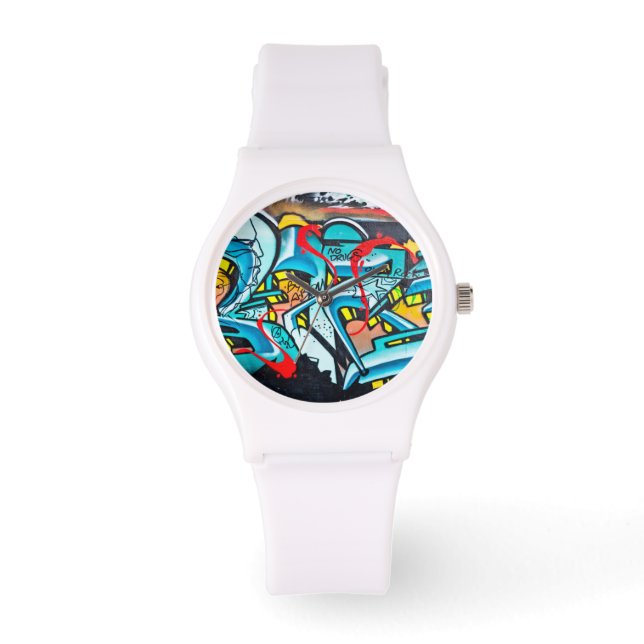 Graffiti Kunst Armbanduhr (Vorderseite)