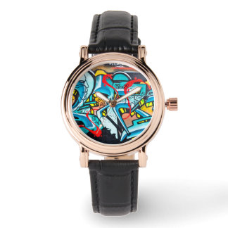 Graffiti Kunst Armbanduhr