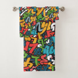 Graffiti-Kunst Badhandtuch Set