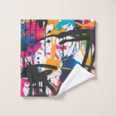 Graffiti-Kunst Badhandtuch Set (Waschlappen)