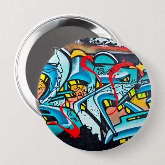 Graffiti Kunst Button (Vorne & Hinten)
