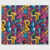 Graffiti-Kunst Geschenkpapier (Flach)
