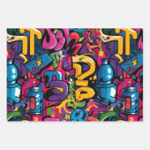 Graffiti-Kunst Geschenkpapier Set (Vorderseite)