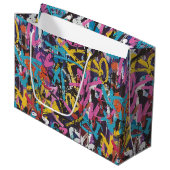 Graffiti-Kunst Große Geschenktüte (Vorderseite Schrägansicht)
