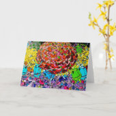 Graffiti-Kunst-Gruß-Karte Karte (Gelbe Blume)