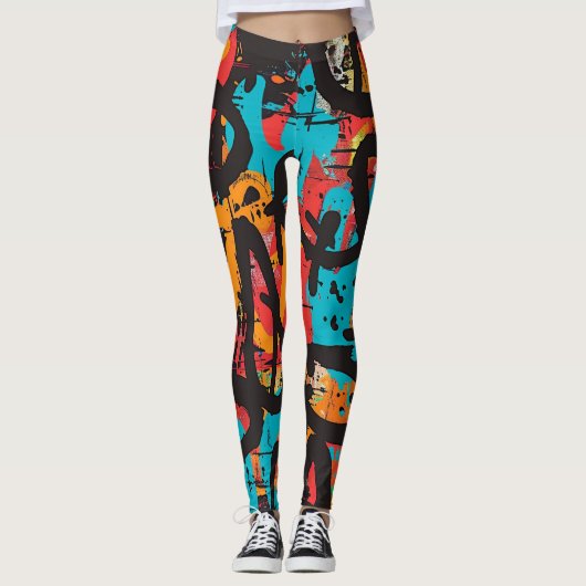 Graffiti-Kunst Leggings (Vorderseite)