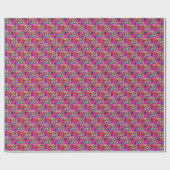 Graffiti-Kunst psychedelische Frösche farbenfrohe Geschenkpapier (Flach)