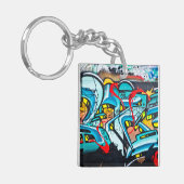 Graffiti Kunst Schlüsselanhänger (Vorderseite links)
