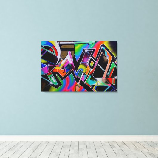 Graffiti-Kunstdruck Leinwanddruck (Insitu (Holzboden))