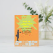 Graffiti Künstler Bar Bat Mitzvah Einladung Party- (Stehend Vorderseite)