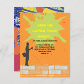 Graffiti Künstler Bar Bat Mitzvah Einladung Party- (Vorne/Hinten)