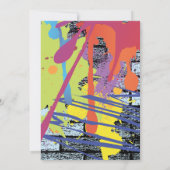 Graffiti-Künstler-Mädchen-Schläger Mitzvah Einladung (Rückseite)