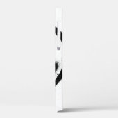 Graffiti lächelnd Gesicht Emoticon in schwarz auf  Case-Mate iPhone Hülle (Rückseite / Links)