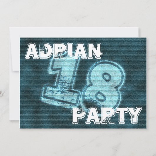 Graffiti laden ein einladung (Vorderseite)